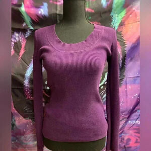 Cozy Ribbed Purple Sweater